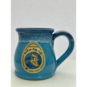 Another Broken Egg Cafe Mug Dallas Texas Blue Drip Glaze Deneen Pottery USA 2016
